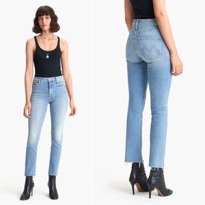 Mother The Mid Rise Dazzler Ankle Fray Jeans